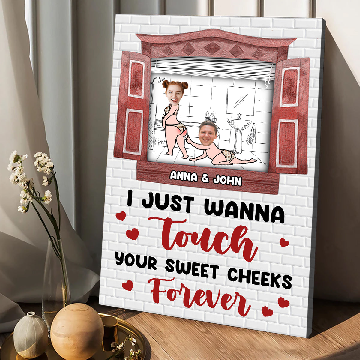 I Just Want To Touch - Personalized Couple Canvas And Poster