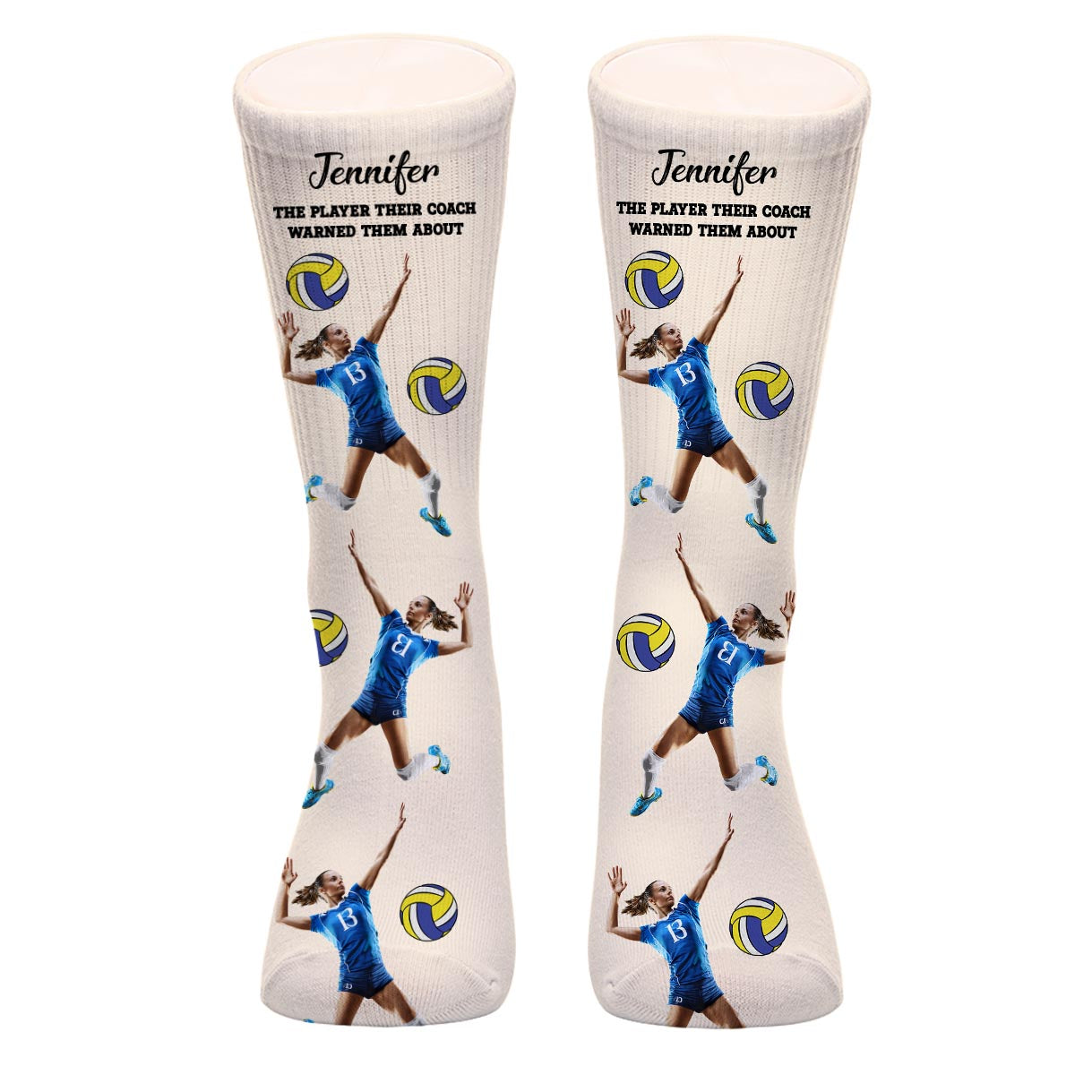Their Coach Warned - Personalized Volleyball Socks