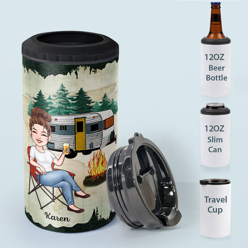 I Tried To Be A Good Girl - Personalized Camping Can Cooler