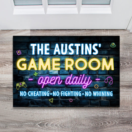 Game Room - Personalized Video Game Doormat