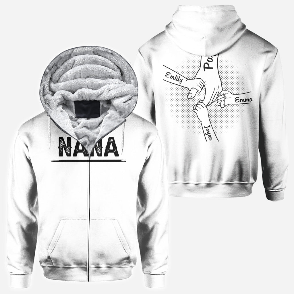 Hand in Hand I Will Always Protect You - Personalized Family All Over Shirt