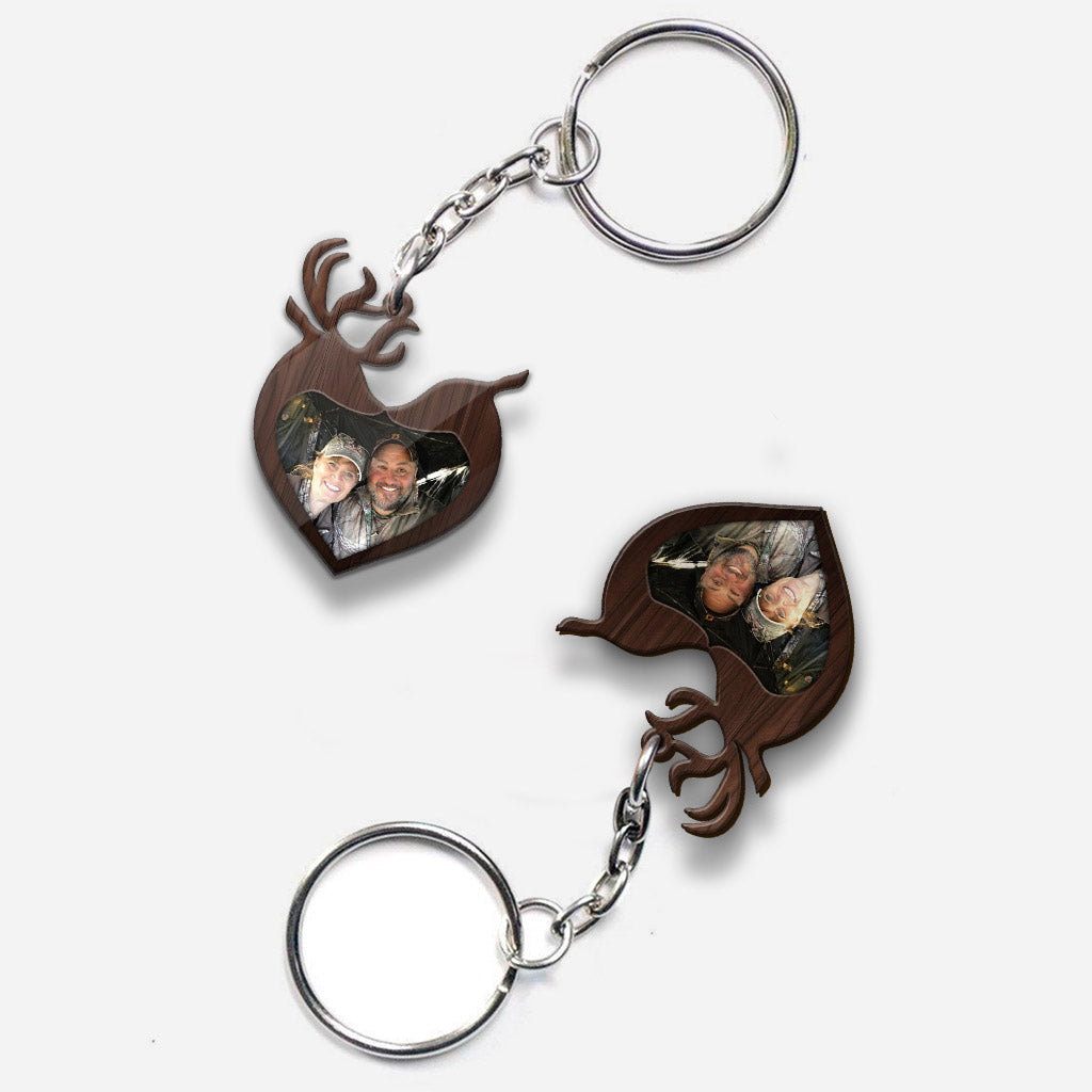 Enjoy The Hunt But Find Your Way Back To Me - Hunting gift for girlfriend, boyfriend, husband, wife - Personalized Keychain
