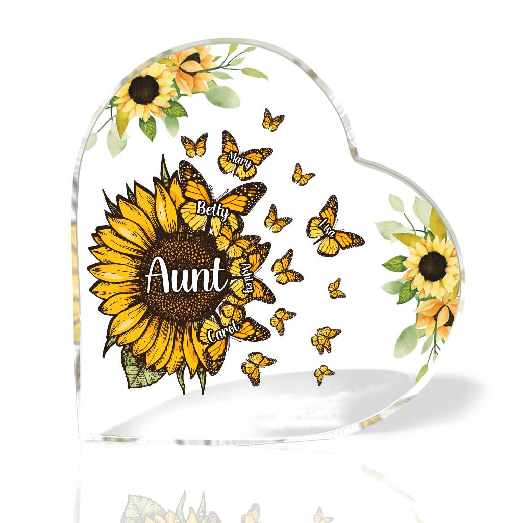 Beautiful Sunflower My Greatest Blessings - Gift for grandma, mom, aunt - Personalized Custom Shaped Acrylic Plaque