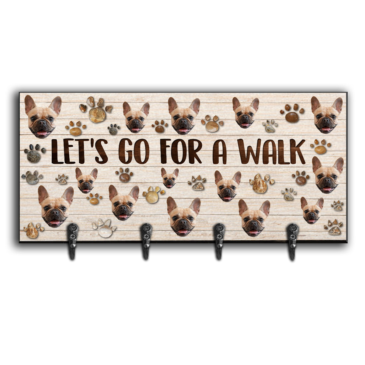 Let's Go For A Walk - Personalized Dog Key Rack