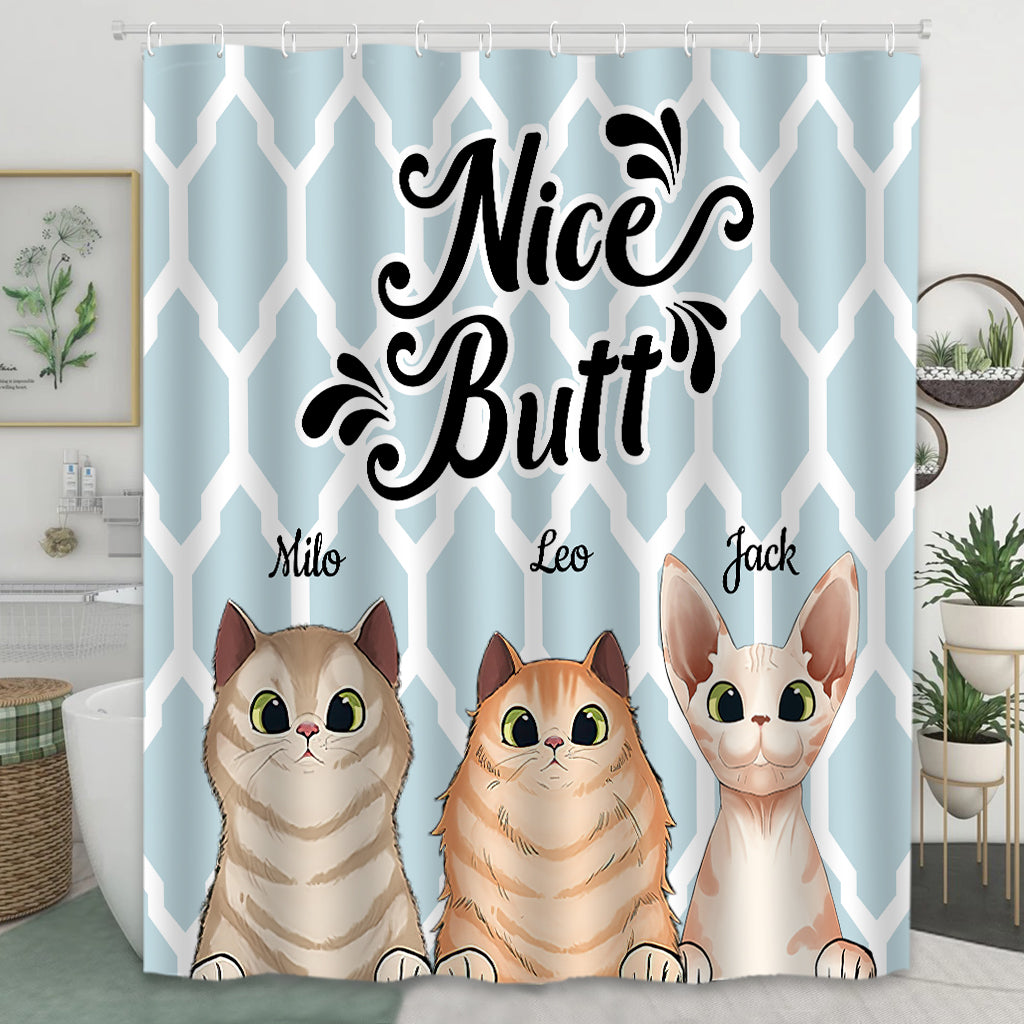 Nice butt - Dog gift for dog lover, cat lover - Personalized Shower Curtain