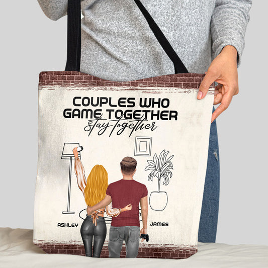 Couples Who Game Together Stay Together - Personalized Video Game Tote Bag