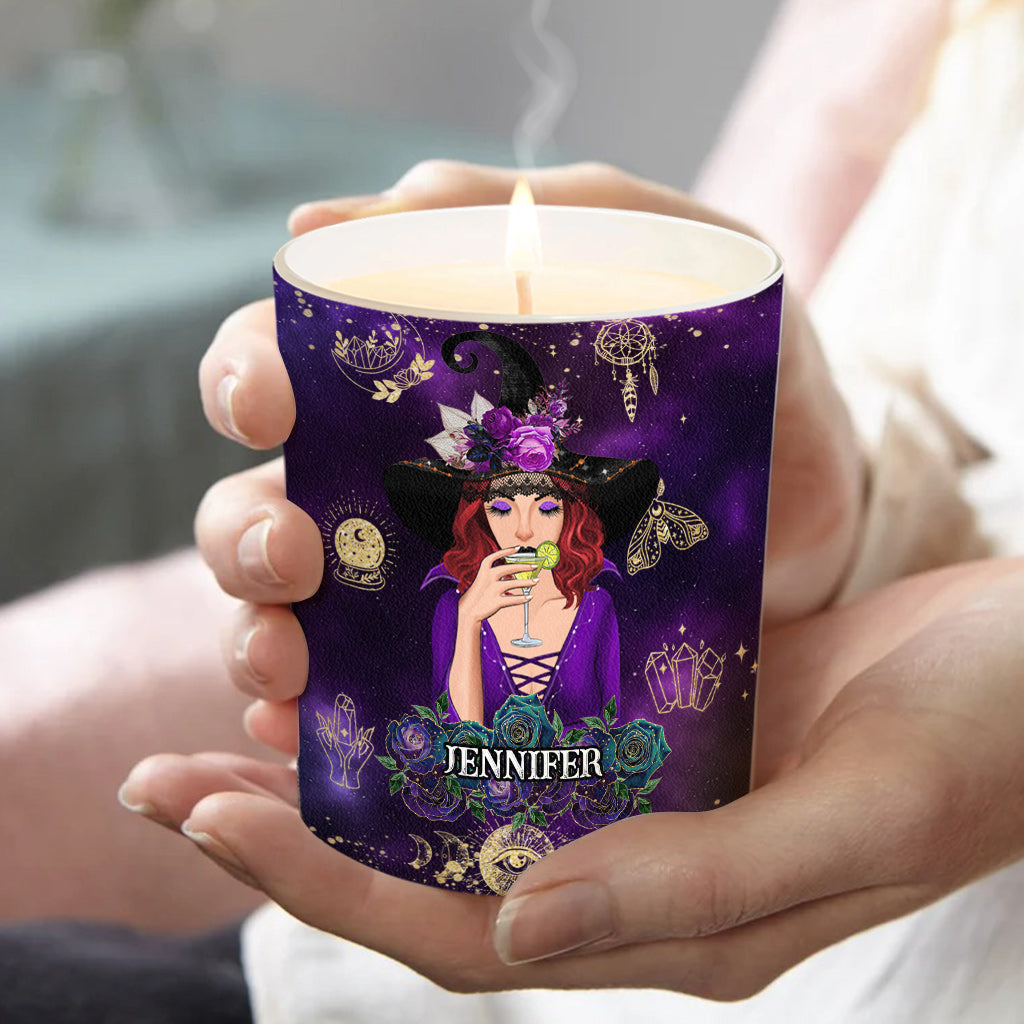 Don't F With My Energy - Personalized Witch Candle With Wooden Lid