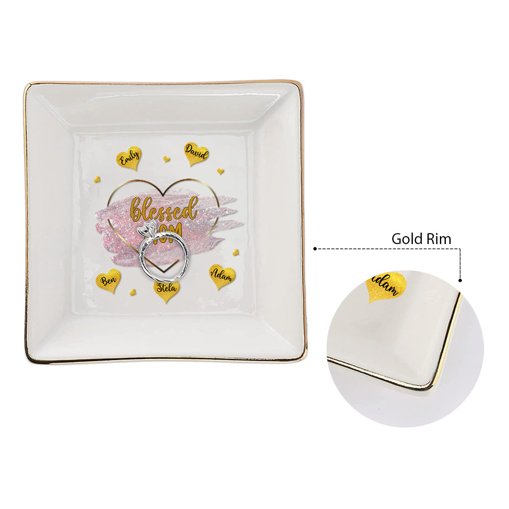 Blessed Grandma - Gift for mom, grandma - Personalized Jewelry Dish