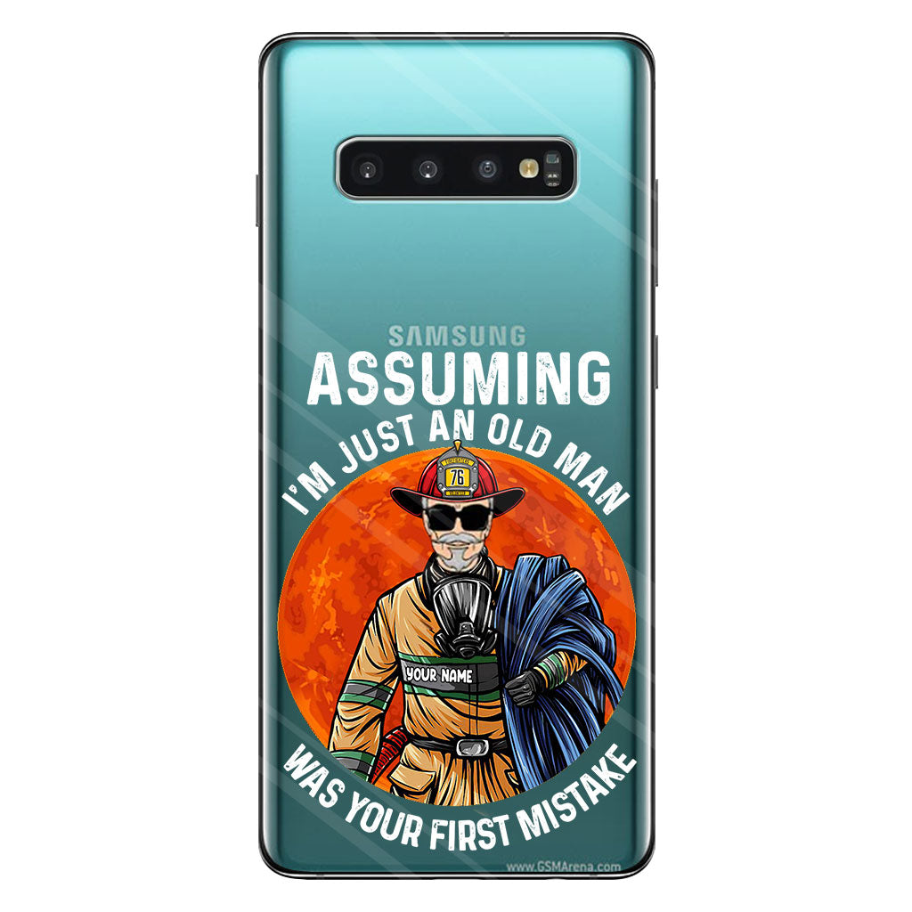 Your Mistake - Personalized Firefighter Clear Phone Case