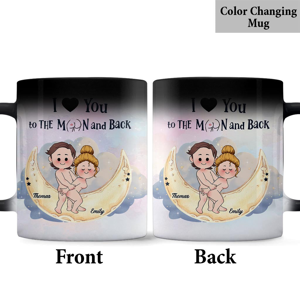 Love You To The Moon And Back - Personalized Couple Mug