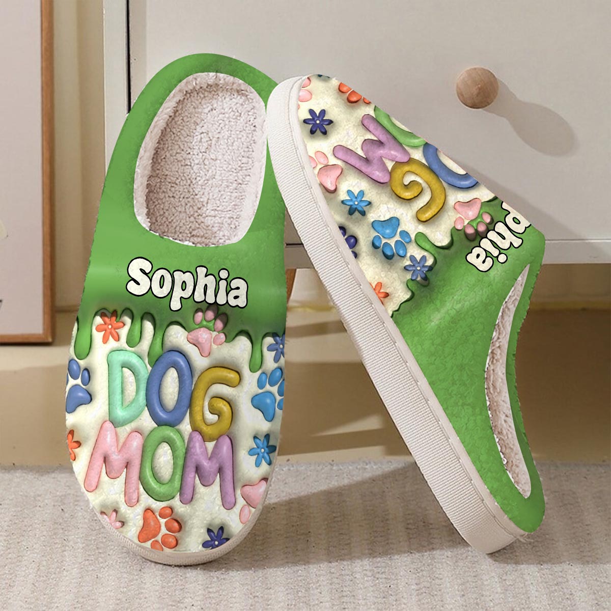 Pet Mom - Personalized Dog Slippers