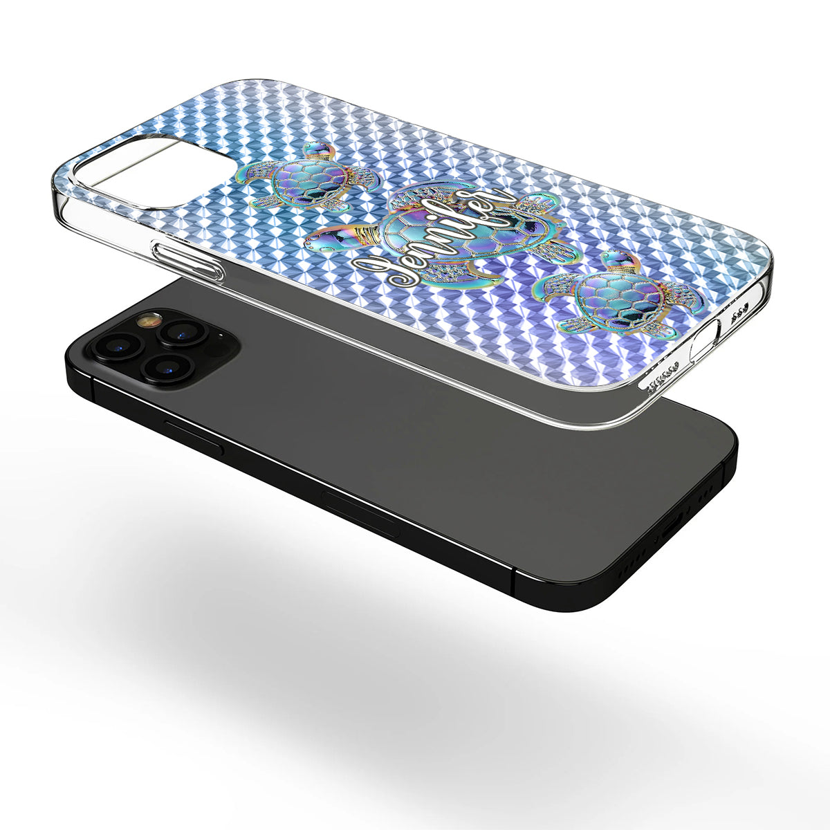 Salty Lil Beach - Personalized Turtle Clear Phone Case