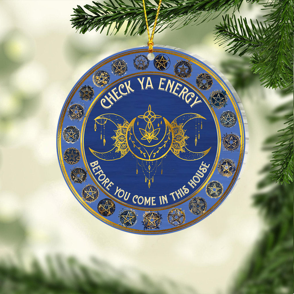 Check Your Energy - Witch Ornament