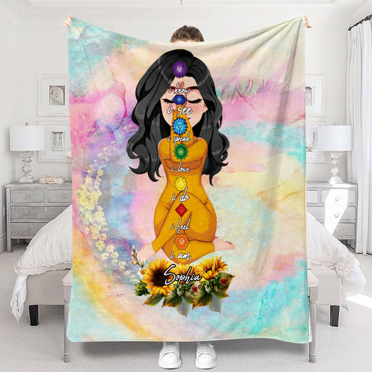 Let That Shit Go - Personalized Yoga Blanket