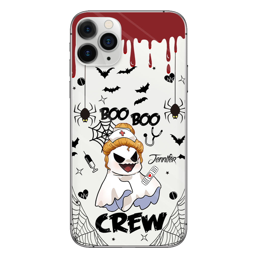 Boo Boo Crew - Personalized Nurse Clear Phone Case