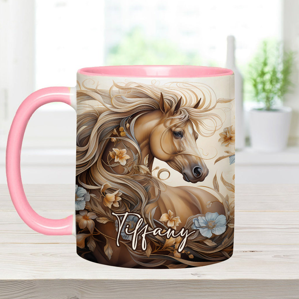 Love Horses - Personalized Horse Accent Mug