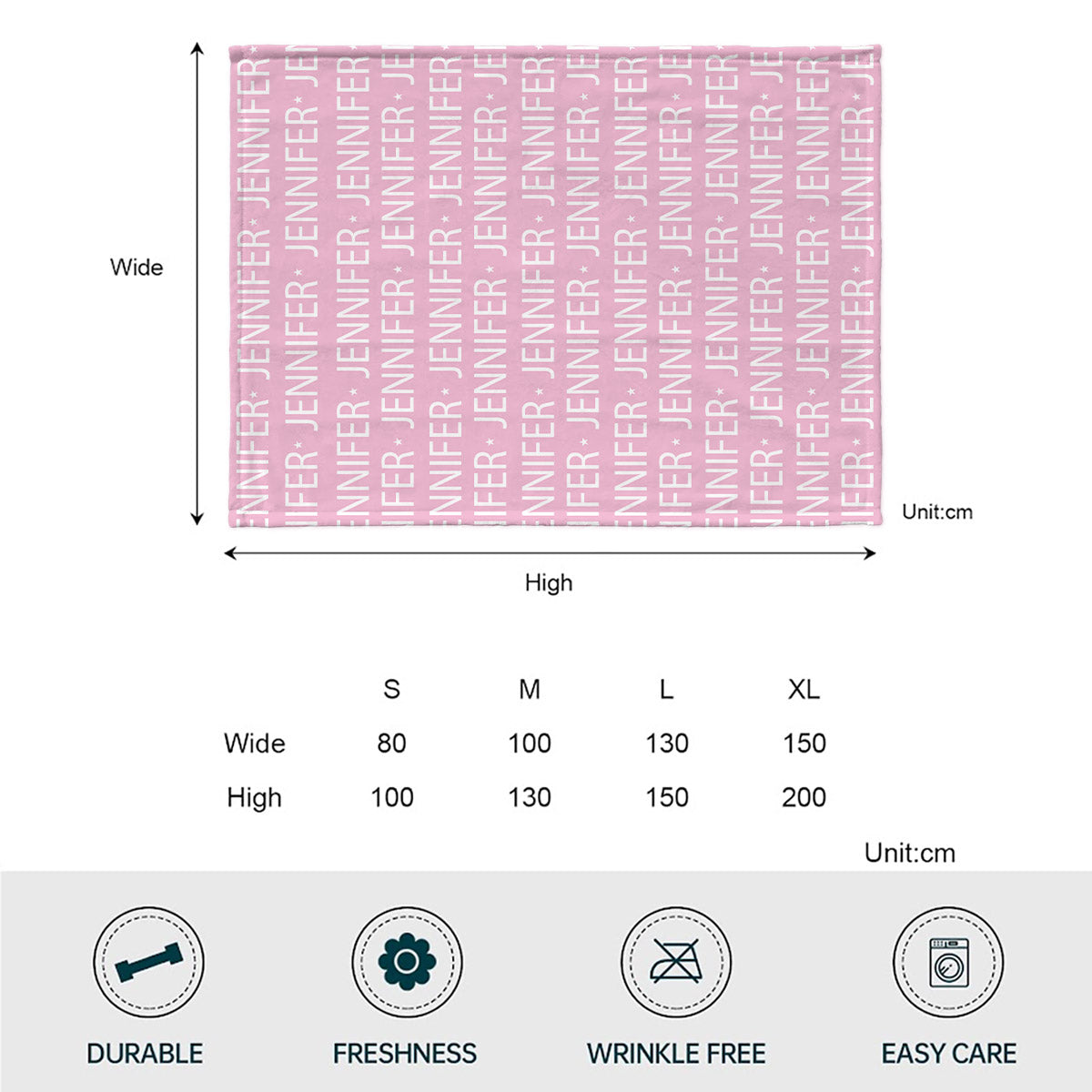 Custom Name Pattern - Personalized Kid Blanket