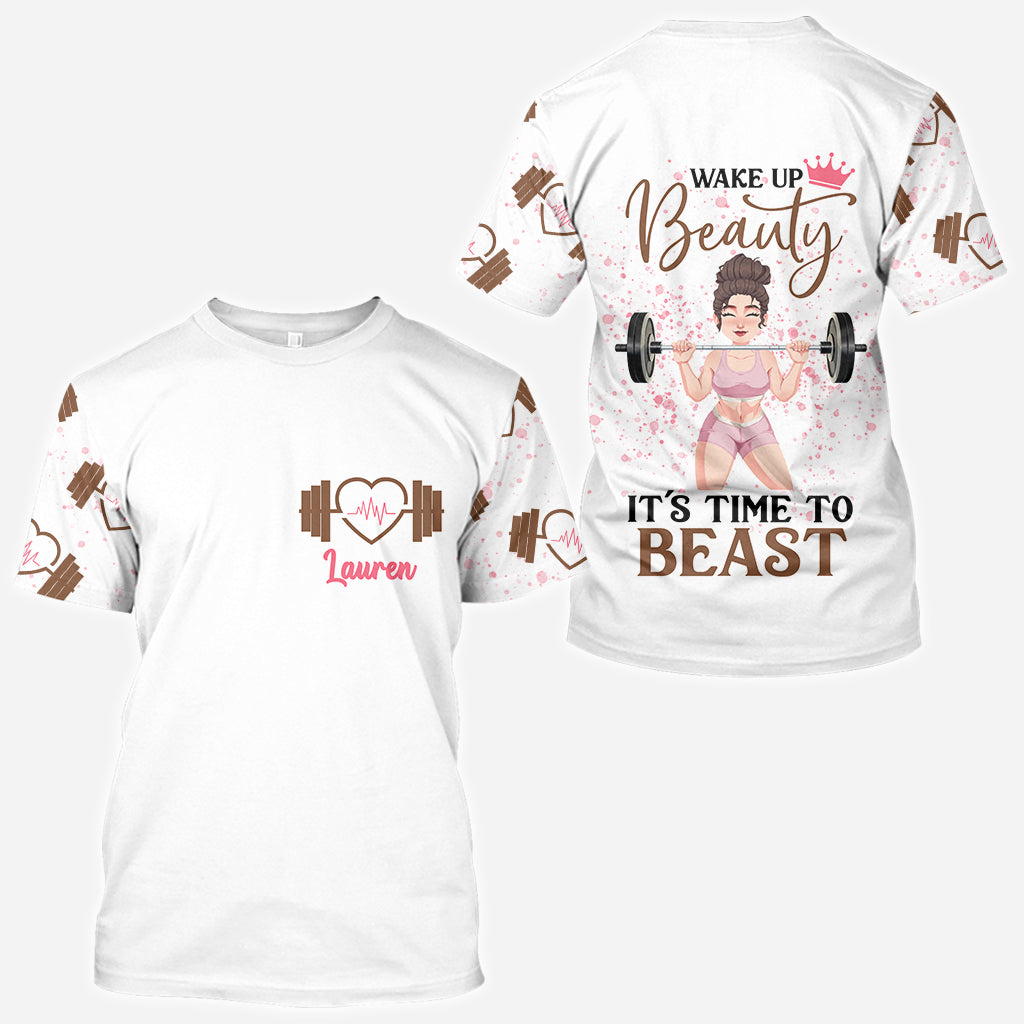 Wake Up Beauty - Personalized Fitness All Over Shirt