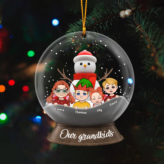 Our Grandkids - Personalized Grandma Transparent Ornament