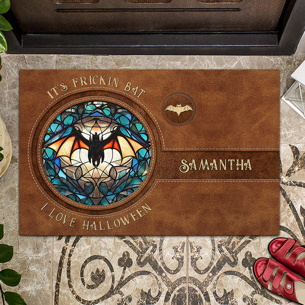 It's Frickin' Bat I Love Halloween - Personalized Witch Doormat