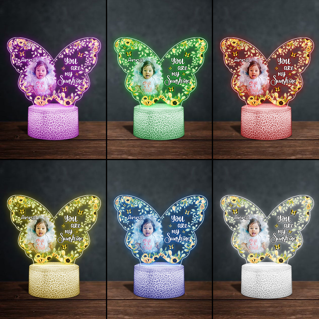 I Love You To The Moon And Back - Personalized Family Shaped Plaque Light Base