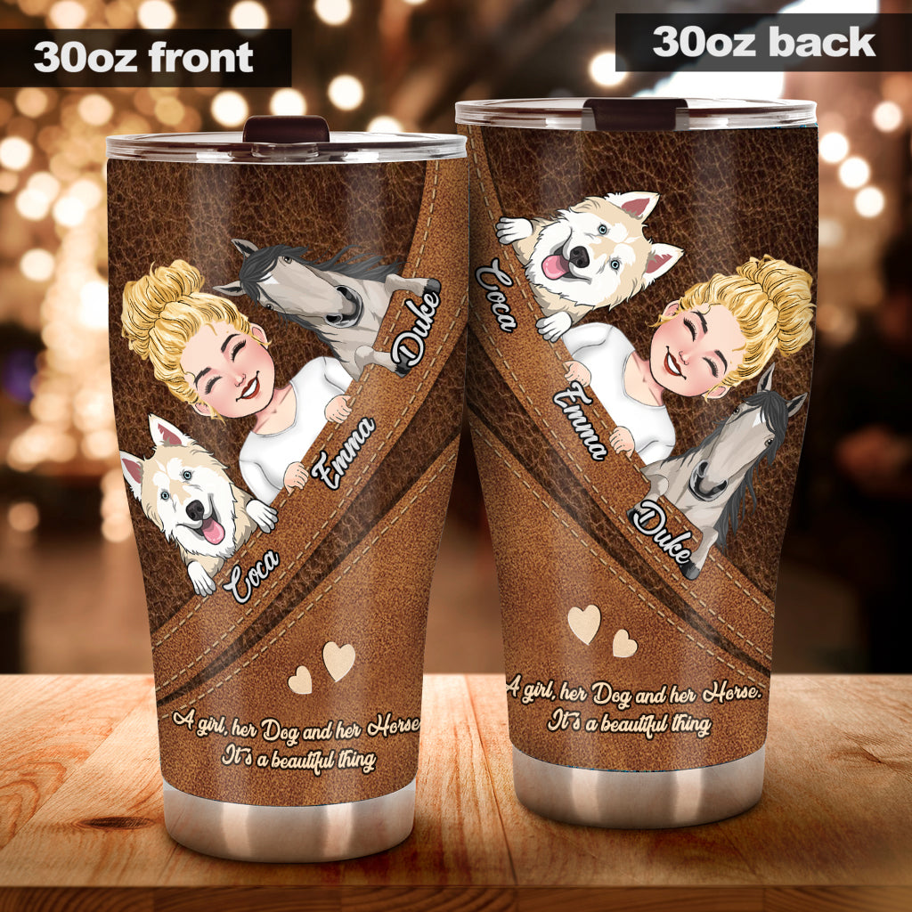 What A Beautiful Thing - Personalized Horse Tumbler
