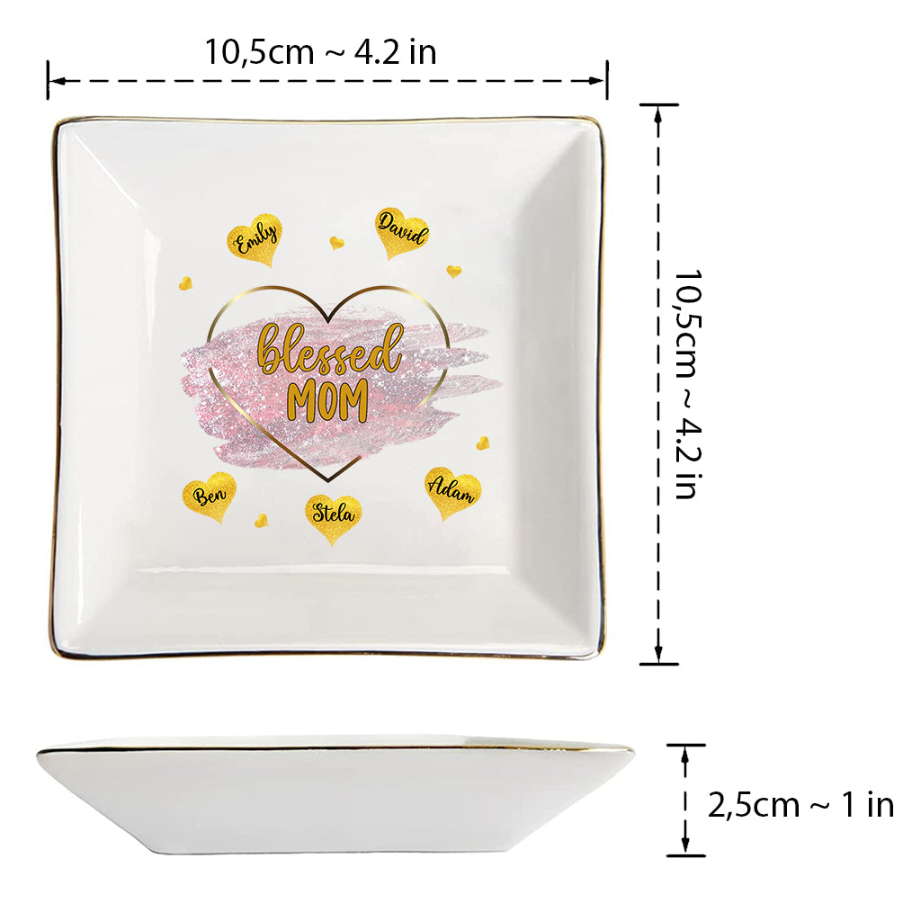 Blessed Grandma - Gift for mom, grandma - Personalized Jewelry Dish