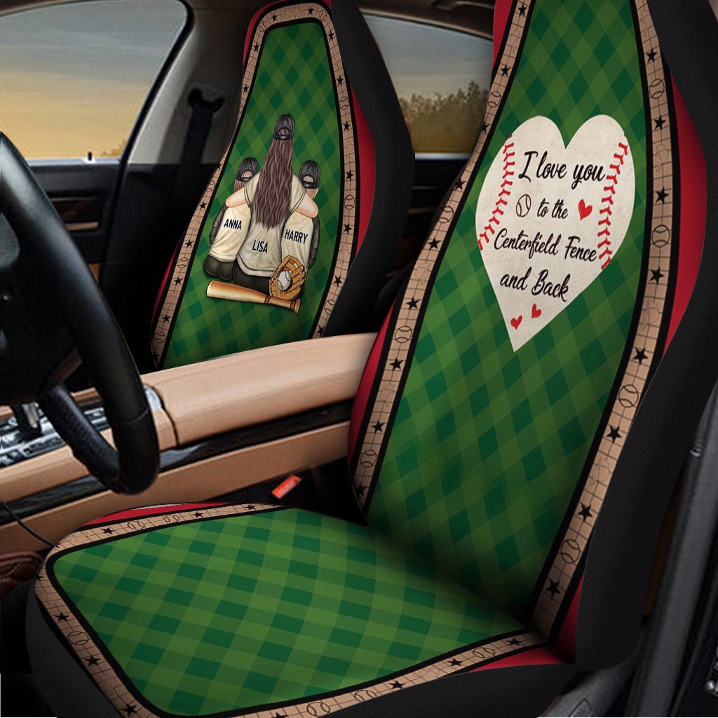 My Heart Is On That Field - Personalized Baseball Seat Covers