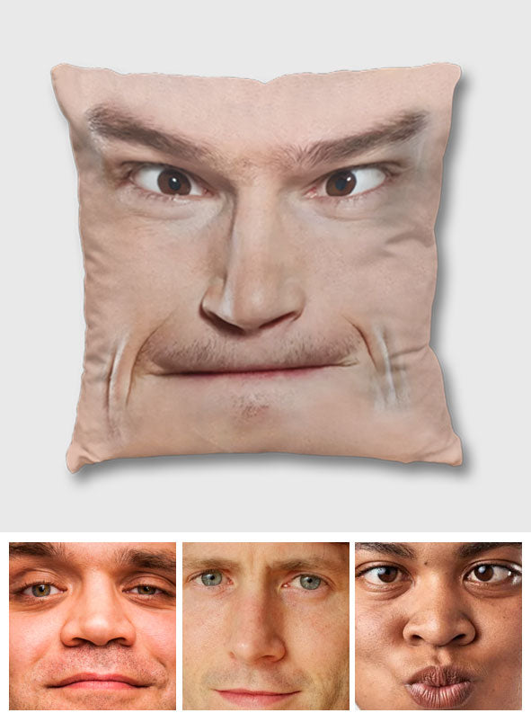 Funny Face Zoom In - Personalized Throw Pillow