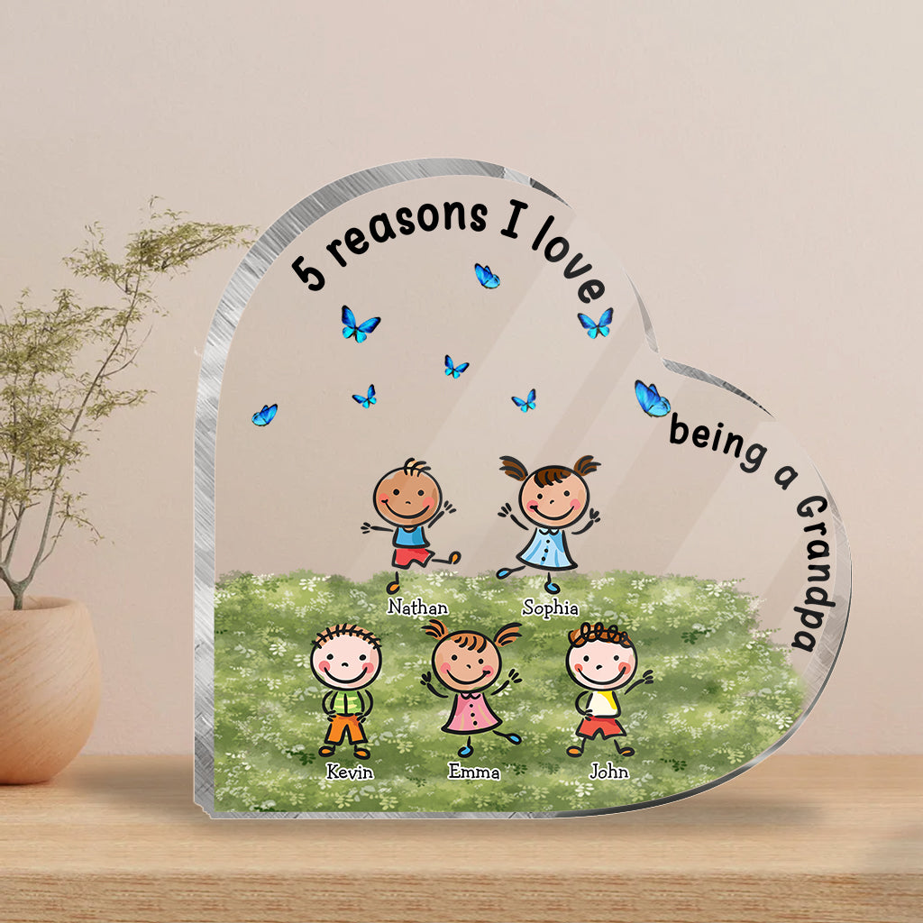Love Being A Grandma - Gift for grandma, mom, aunt, grandpa - Personalized Custom Shaped Acrylic Plaque