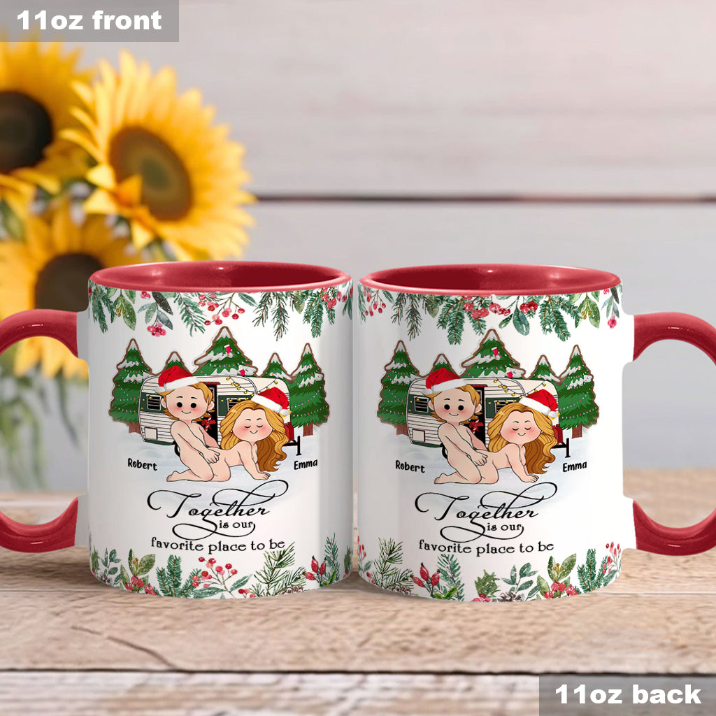 Together Is Our Favorite Place To Be - Personalized Camping Accent Mug