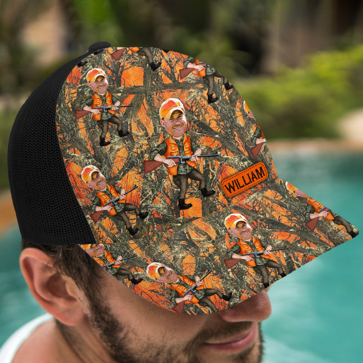 Photo Inserted Hunter - Personalized Hunting Trucker Hat