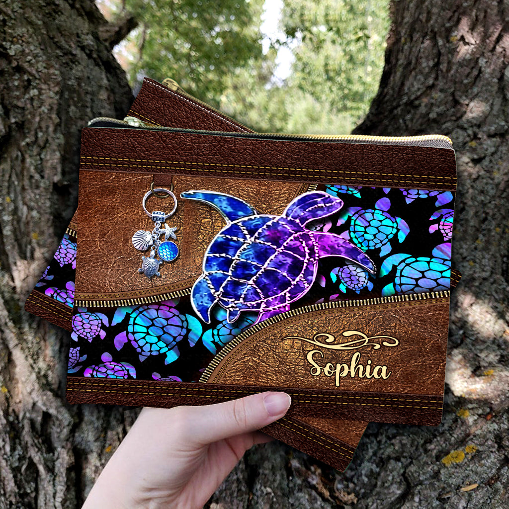 Salty Lil' Beach - Personalized Turtle Pouch