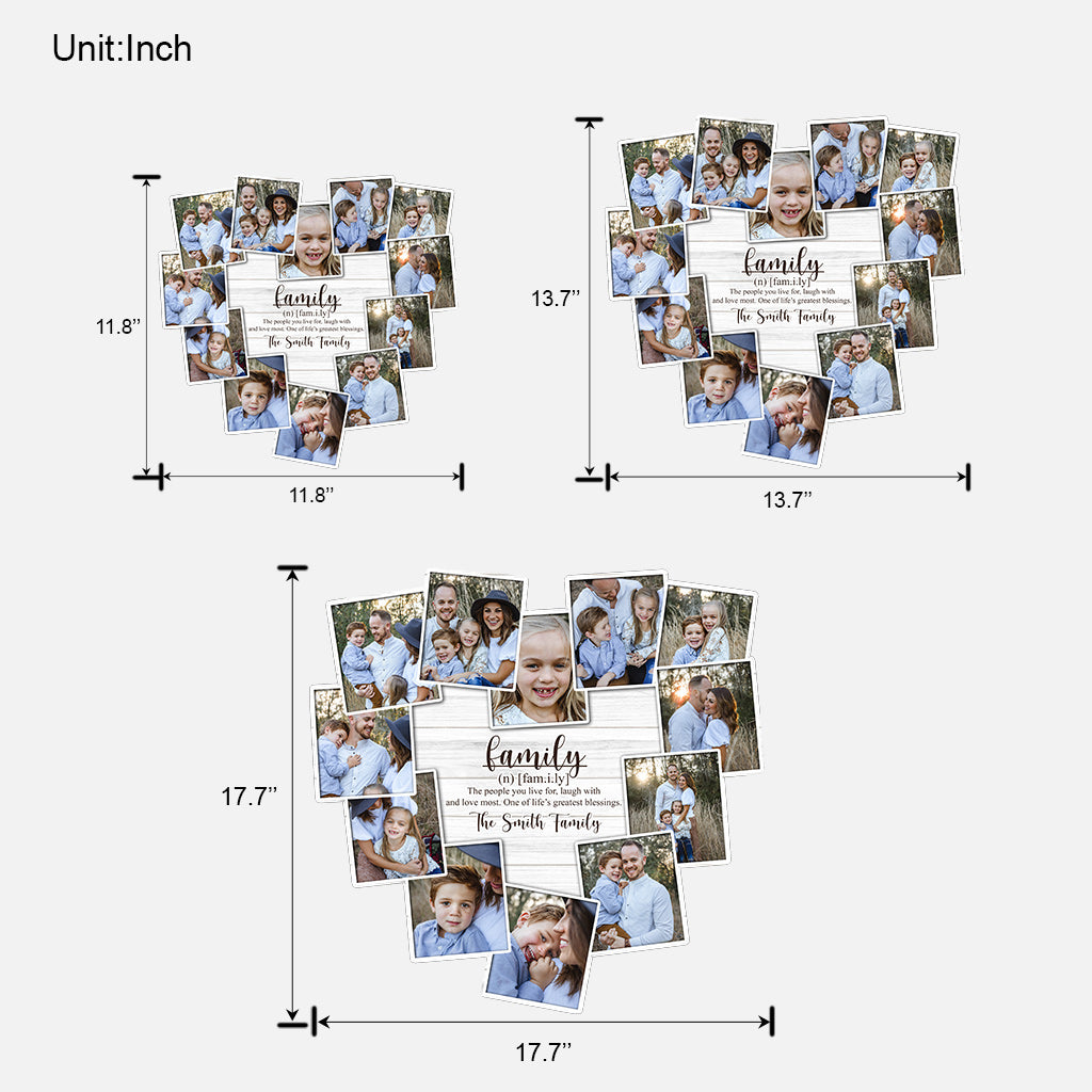 Family The People You Live For - Personalized Family Custom Shaped Wood Sign