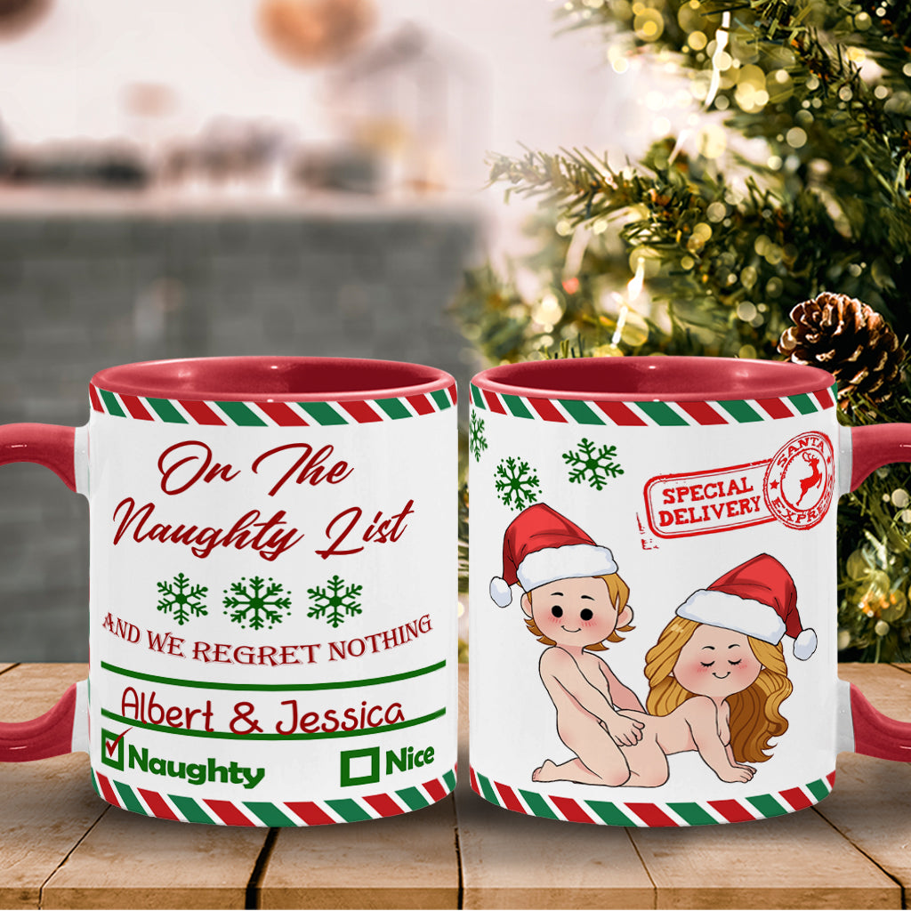 North Pole Mail Service - Personalized Couple Accent Mug