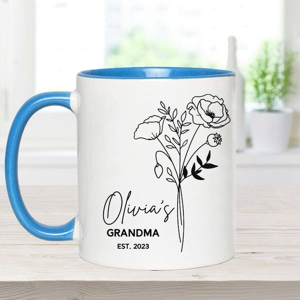 Promoted To Grandma - Gift for grandma - Personalized Accent Mug