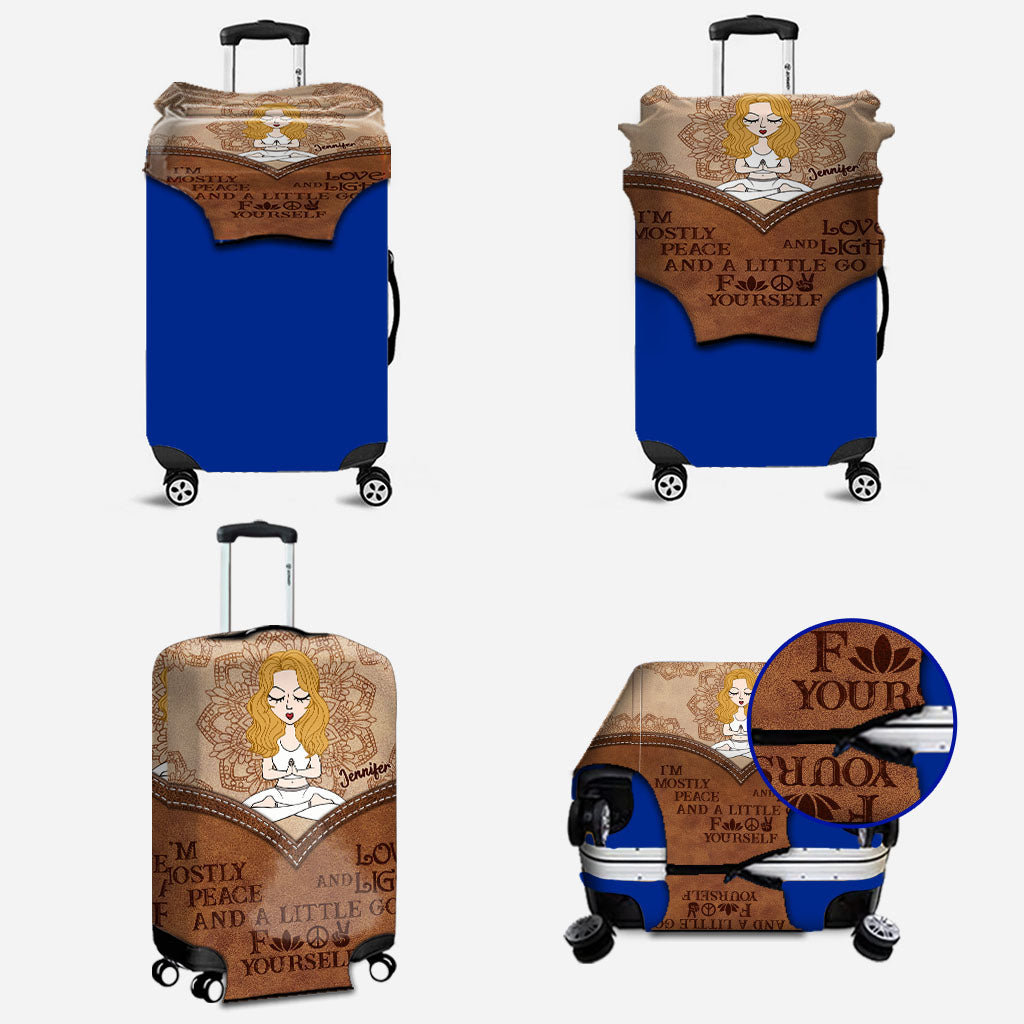 I'm Mostly Peace - Personalized Yoga Luggage Cover