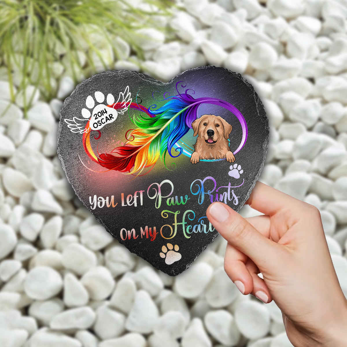 Forever In My Heart - Personalized Dog Heart Shaped Stone
