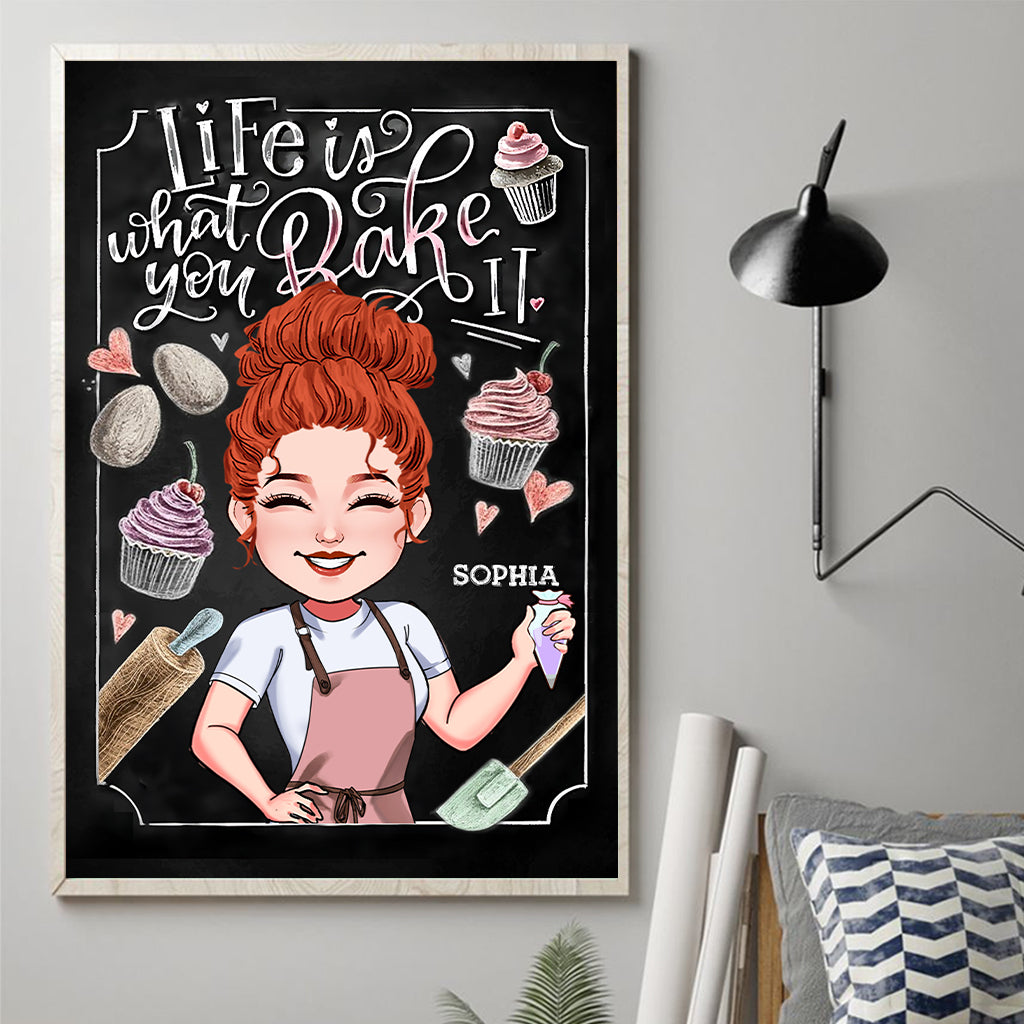 Life Is What You Bake It - Personalized Baking Canvas And Poster