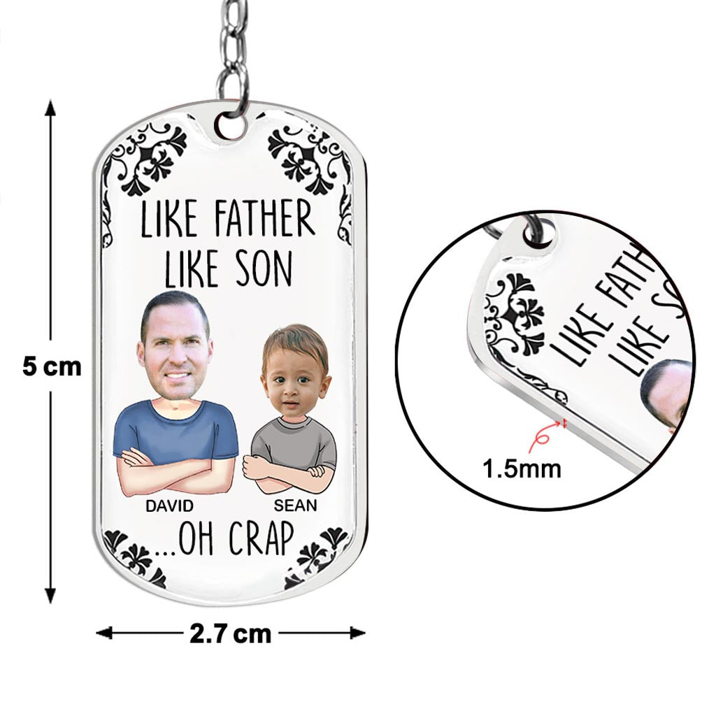 Like Father Like Daughter - Personalized Father Stainless Steel Keychain