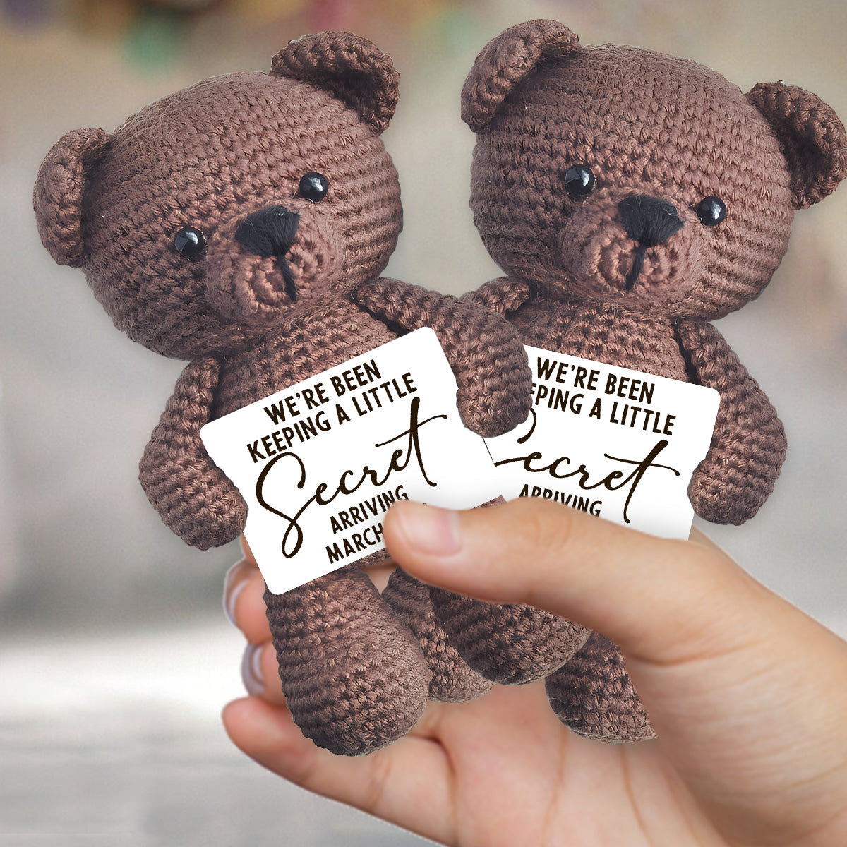 A Little Secret - Personalized Pregnancy Hand Knitted Figurine