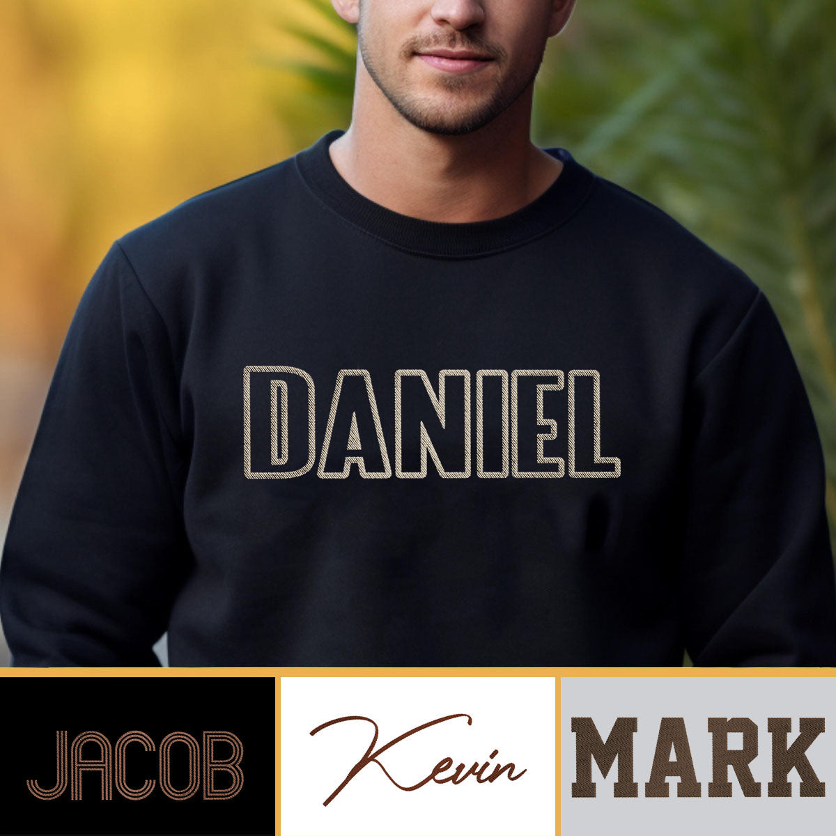 Custom Name - Personalized Uncle Embroidered Sweater