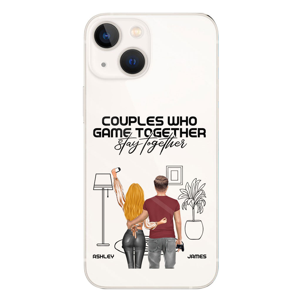 Couples Who Game Together Stay Together - Personalized Video Game Clear Phone Case
