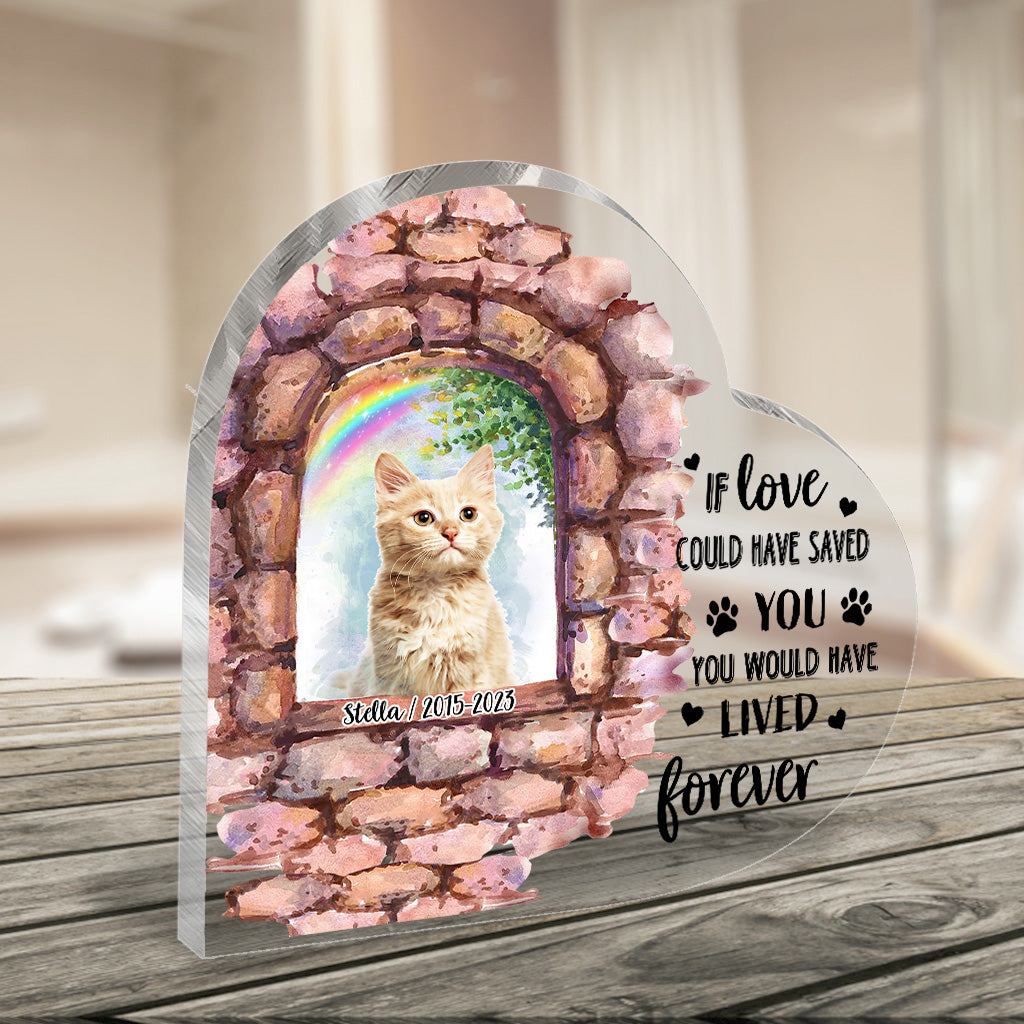 No Longer By My Side - Personalized Dog Custom Shaped Acrylic Plaque