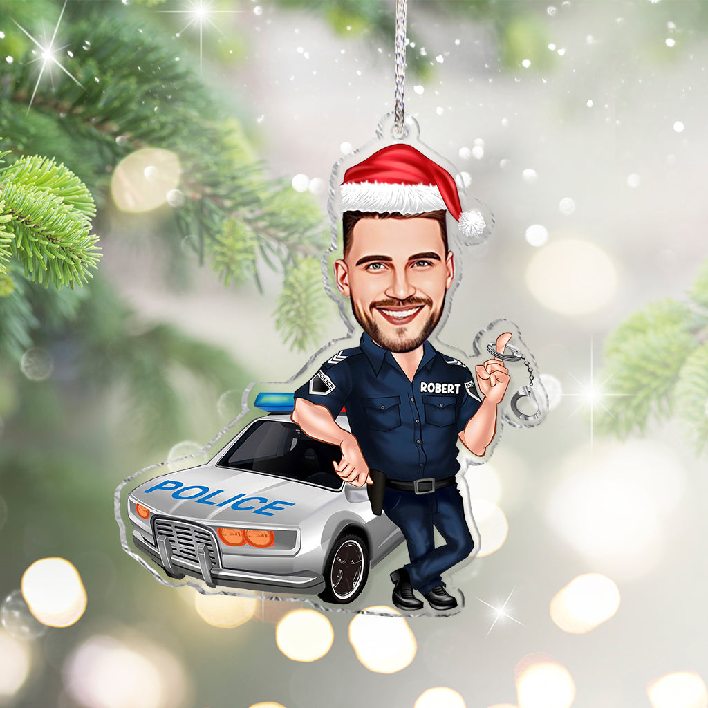 Serve And Protect - Personalized Police Officer Transparent Ornament