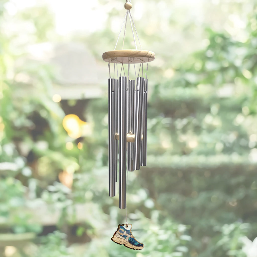 There Is No One I Would Rather Get Lost With - Hiking gift for wife, husband, boyfriend, girlfriend - Personalized Wind Chime