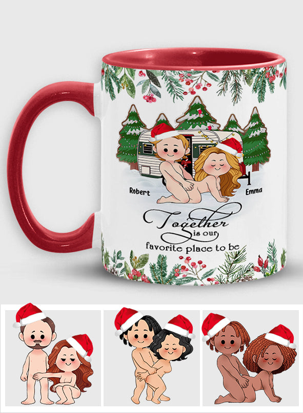 Together Is Our Favorite Place To Be - Personalized Camping Accent Mug