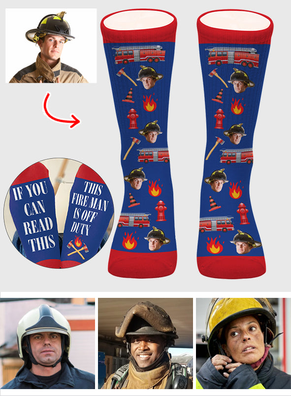 Funny Firefighter - Personalized Firefighter Socks