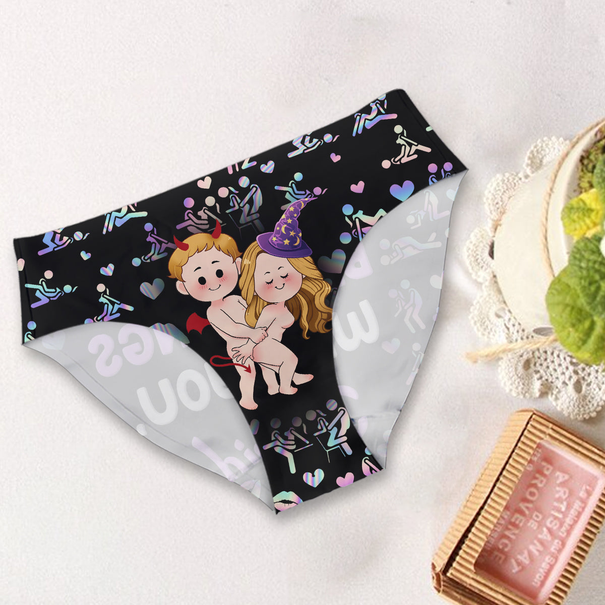 I Wanna Do Bad Things With You - Personalized Couple Women Briefs