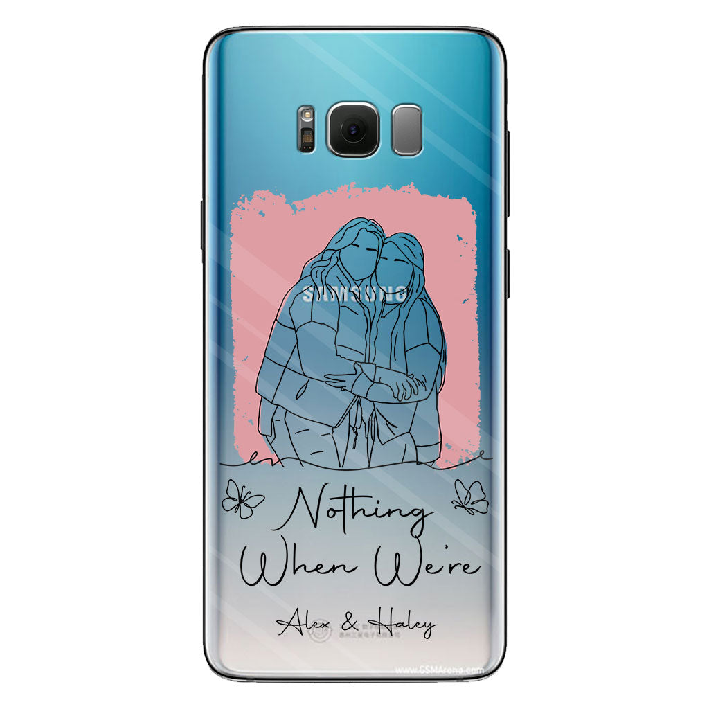 Nothing Makes Sense When We're Apart - Personalized Bestie Clear Phone Case